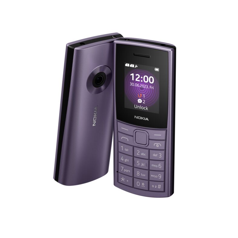 Nokia 110 Purple UK Unlocked HMD | Simple Feature Phone
