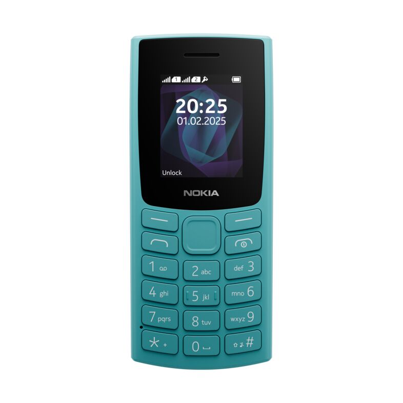 Nokia 105 Cyan UK Unlocked HMD | Simple Basic Button Phone
