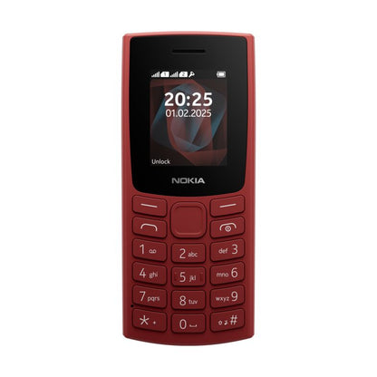 Nokia 105 Red UK Unlocked HMD | Simple Basic Button Phone