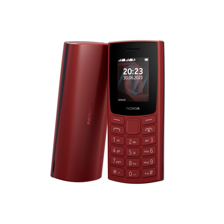 Nokia 105 Red UK Unlocked HMD | Simple Basic Button Phone