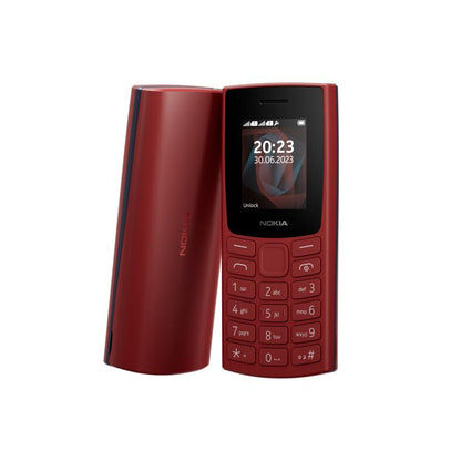 Nokia 105 Red UK Unlocked HMD | Simple Basic Button Phone